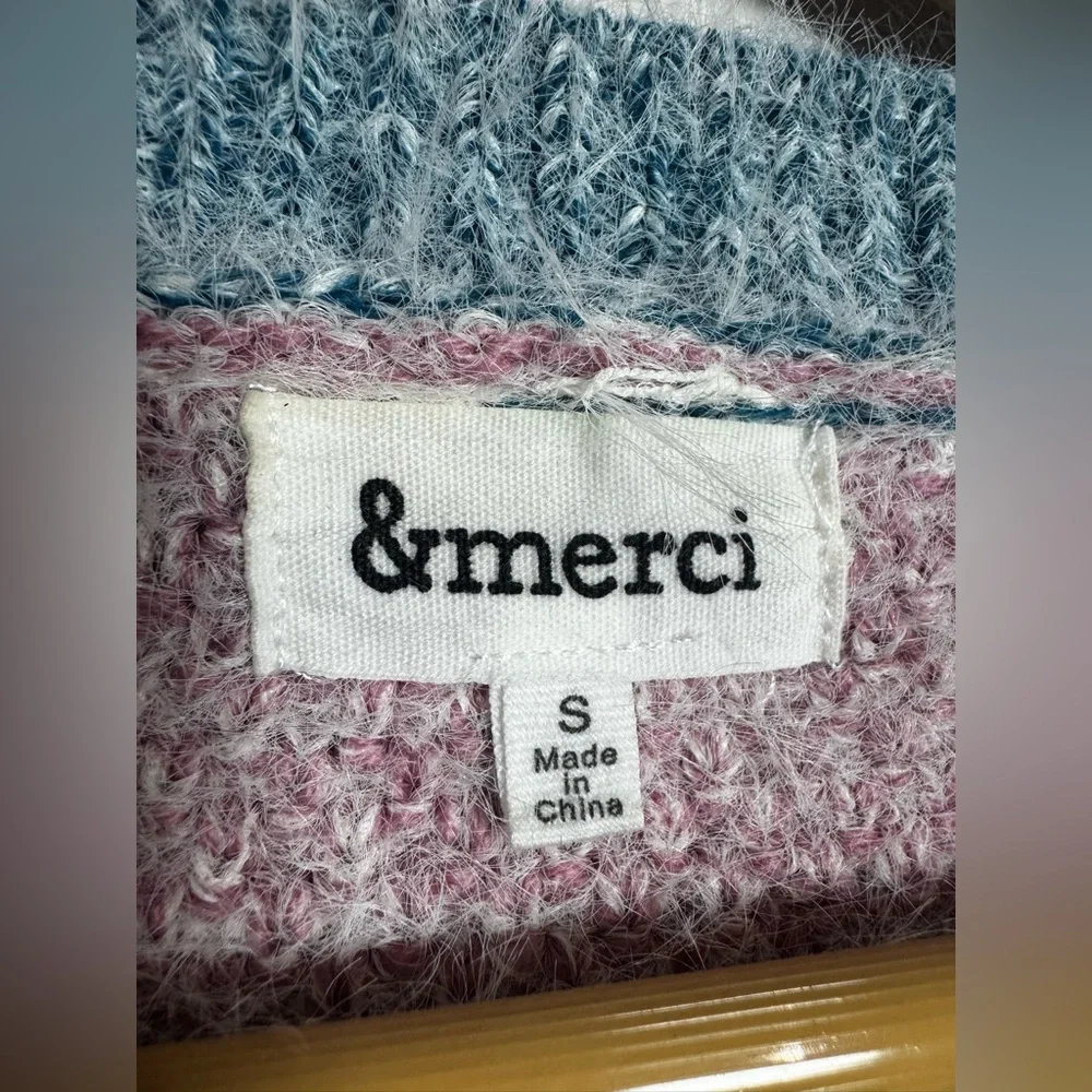 &merci Oversized 90’s Pastel Colored Soft Crewneck Size Small - Picture 4 of 7